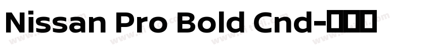 Nissan Pro Bold Cnd字体转换
